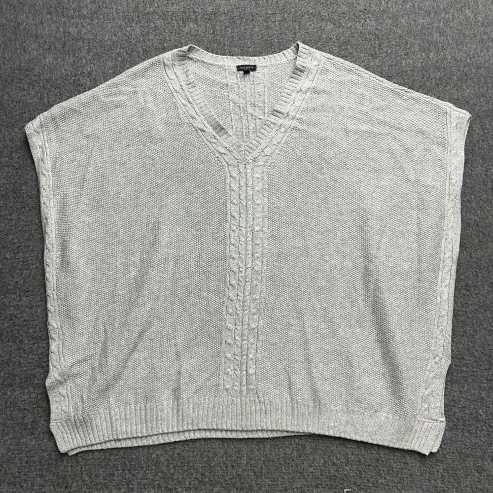 Talbots Womens Sweater Vest Small Oversized Preppy Academia‎ Sleeveless Tunic